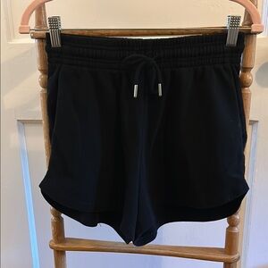 H&M Black Athletic Shorts with Elastic Waistband and Drawstring